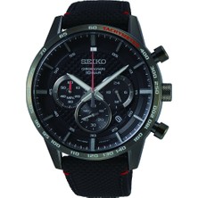 Seiko SSB359P Erkek Kol Saati 10 ATM Suya Dayanıklı Siyah Çelik Kasa ve Kumaş Kordon