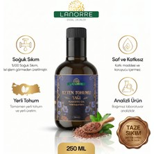 Lanorre %100 Soğuk Sıkım Analizli Keten Tohumu Yağı 250ML %100 Saf ve Doğal Flax Seed Oil