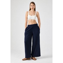 Luvint Kadın Krep Geniş Paça Pantolon