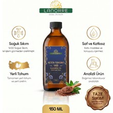 Lanorre %100 Soğuk Sıkım Analizli Keten Tohumu Yağı 150ML %100 Saf ve Doğal Flax Seed Oil