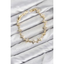 Eco Lounge cm Kutup Yıldızı Model Gold Renk Zirkon Taşlı Kadın Bileklik