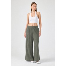 Luvint Kadın Krep Geniş Paça Pantolon