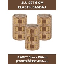 Alban Elastik Bandaj Seti 3’lü (3X6CM) 12 Klipsli 4,5 Metreye Kadar Uzar, Spor ve Günlük Kullanım