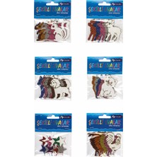 Fly Eva Şekilli Simli Yapışkanlı (4'li Paket)