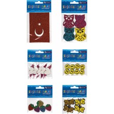 Fly 3 Boyutlu Eva Simli Şekilli Yapışkanlı (4'li Paket)