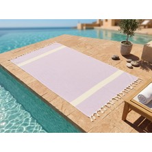 Ludia Ludıa Motifli %100 Pamuk Premium Saçaklı Peştemal Havlu 100X185 cm