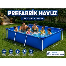 Premini Renkli ve Geniş 220X150X60 cm Çocuklar ve Aileler Için Prefabrik Havuz