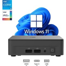Asus NUC13 Pro Slım Kıt Barebone I5-1340P 4gb Ram 1tb SSD WİN11PRO Mını Bilgisayar NUC13ANKI5 A25