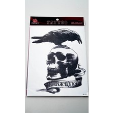 Zuum Büyük Boy Dövme 15 cm x 21 cm Geçici Dövme,tattoo
