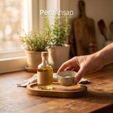 Pera Wooden Drop S Ahşap Yağdanlık Altı Kayın Oval Altlık 19X10 cm