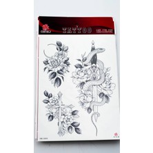 Zuum Büyük Boy Dövme 15 cm x 21 cm Geçici Dövme,tattoo