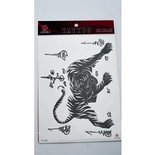 Zuum Büyük Boy Dövme 15 cm x 21 cm Geçici Dövme,tattoo