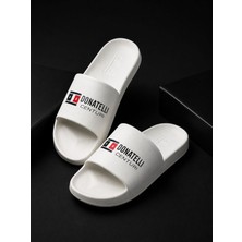 Yonca Outlet Donatelli Centuri Siyah - Beyaz  Logolu Unisex Rahat Eva Terlik