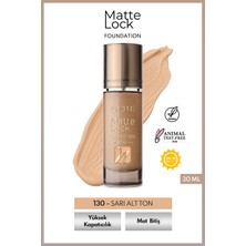 Note Cosmetics Note Matte Lock Foundation 130 Classic Beige Spf 50 Yoğun Kapatıcı Mat Bitişli Fondöten