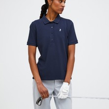 Peak Performance Classic Cotton Polo Kadın Mavi Polo Tişört