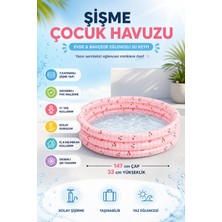 Premini Renkli 147X33 cm Şişme Tabanlı 3 Katmanlı Yazlık Oyun Havuzu
