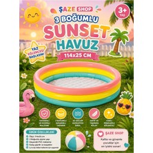 Premini Yumuşak Sunset Renkli Şişme Oyun Havuzu 114X25 Cm, Eğlence Dolu Yaz Günü Keyfi