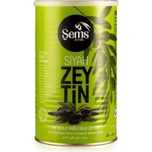 Şems Yağlı Sele Siyah Zeytin 900 gr 351-380 Kalibre