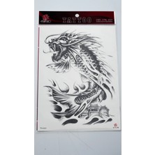 Zuum Büyük Boy Dövme 15 cm x 21 cm Geçici Dövme,tattoo