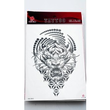 Zuum Büyük Boy Dövme 15 cm x 21 cm Geçici Dövme,tattoo