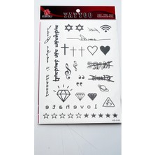 Zuum Büyük Boy Dövme 15 cm x 21 cm Geçici Dövme,tattoo