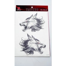 Zuum Büyük Boy Dövme 15 cm x 21 cm Geçici Dövme,tattoo