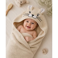 EIFIN Pamuklu Bebek Havlu Kundak Rabbit Nakışlı