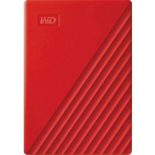 WD My Passport 4TB 2.5" USB 3.0 Taşınabilir Disk Kırmızı Yüksek Performanslı Dayanıklı Gövde WDBPKJ0040BRD-WESN