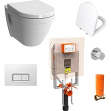 Vitra S50 Asma Klozet Tam Set Yavaş Kapanan Plastik Kapak Özellikli
