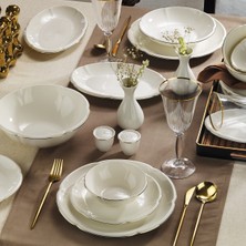 Evaliza Terra Royal Gold 32 Parça 6 Kişilik Yemek Takımı