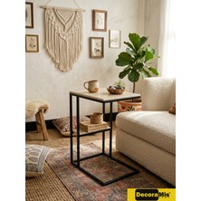 Decoramis Como Raflı C Sehpa Traverten - C Sehpa - Yan Sehpa