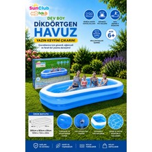 Premini Aile Boyu Büyük Dikdik Şişme Havuz 305X183X50 Cm, Yaz Eğlencesi Için Mükemmel