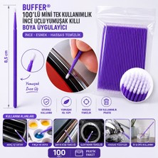 BURADABULDUN 100 Lü Mini Tek Kullanımlık Araba Rötüş Fırçası - Ince Uçlu Yumuşak Kıllı Boya Uygulayıcı