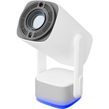Ergün Collection Everest PJ08, Beyaz, 150 LED Lümen, 1280X720, 1xhdmı, 1xusb, Wifi, Bluetooth, 30.000 Saat LED Ömrü, 6W Speaker, 5200MAH Batarya, Taşınabilir, Android 11, 4K Destekli Projeksiyon Cihazı