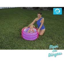 Bestway 3 Bölmeli Havuz, 70X30 Cm, Şişen Zemin, Pembe ve Mavi Renk, Eğlence Dolu Keyif