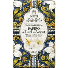 Nesti Dante Bottega Fiorentina Papiro & Fiori D’acqua Katı Sabun 200 gr | Nilüfer & Su Çiçekleri Esintili | Ferahlatıcı Banyo S