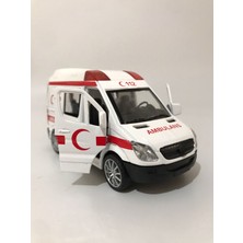 Vardem Oyuncak Vardem 1:32 Işıklı Sesli Metal Ambulans Çek Bırak Özellikli Çinko ve Alüminyum Yapı