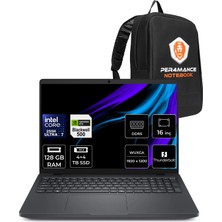 Dell Pro Max 16 Core Ultra 7 255H Rtx Pro 500 Blackwell 6gb 128GB Ram 4tb + 4tb SSD 16" Fhd+ Freedos MC16250P360 Iş Istasyonu + Per4 Çanta