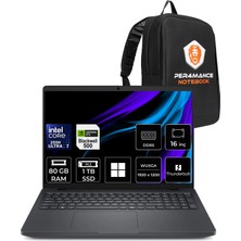 Dell Pro Max 16 Core Ultra 7 255H Rtx Pro 500 Blackwell 6gb 80GB Ram 1tb SSD 16" Fhd+ WIN11 Home MC16250P405 Iş Istasyonu + Per4 Çanta