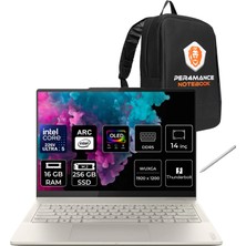 Lenovo Yoga 7 Core Ultra 5 226V 16GB Ram 256GB SSD 14" Fhd+ OLED Multi-Touch Freedos 83JQ0091TRP301 2-In-1 Notebook + Per4 Çanta