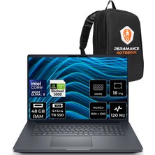 Dell Pro Max 18 Plus Core Ultra 9 285HX Rtx Pro 3000 Blackwell 12GB 48GB Ram 12TB SSD 18" Qhd+ 120Hz Freedos MB18250P347 Iş Istasyonu + Per4 Çanta