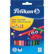 Pelikan Jumbo Üçgen Kuru Boya Kalemi 12li Kutu  P-724039