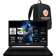 MSI Msı Cyborg 15 Max Core I7 13620H Rtx 5070 8gb 100W 8gb Ram 4tb SSD 15.6" Full Hd 144Hz Freedos C13WG070XTRP305 Gaming Laptop + Per4 Çanta