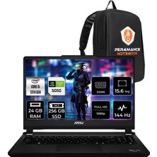 MSI Msı Cyborg 15 Max Core I5 13420H Rtx 5050 8gb 100W 24GB Ram 256GB SSD 15.6" Full Hd 144Hz Freedos C13WE073TRP313 Gaming Laptop + Per4 Çanta
