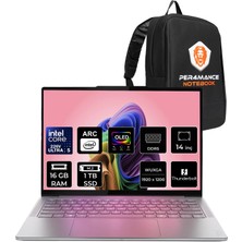 Lenovo Yoga Slim 7 Aura Edition Core Ultra 5 226V 16GB Ram 1tb SSD 14" Fhd+ OLED Freedos 83JX00BATRP303 Notebook + Per4 Çanta