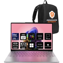 Lenovo Yoga Slim 7 Aura Edition Core Ultra 5 226V 16GB Ram 256GB SSD 14" Fhd+ OLED WIN11 Pro 83JX00BATRP307 Notebook + Per4 Çanta