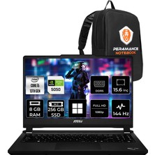 MSI Msı Cyborg 15 Max Core I5 13420H Rtx 5050 8gb 100W 8gb Ram 256GB SSD 15.6" Full Hd 144Hz WIN11 Pro C13WE073TRP301 Gaming Laptop + Per4 Çanta