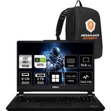 MSI Msı Cyborg 15 Max Core I7 13620H Rtx 5070 8gb 100W 8gb Ram 2tb SSD 15.6" Full Hd 144Hz WIN11 Pro C13WG070XTRP304 Gaming Laptop + Per4 Çanta