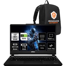 MSI Msı Cyborg 15 Max Core I7 13620H Rtx 5070 8gb 100W 80GB Ram 1tb SSD 15.6" Full Hd 144Hz Freedos C13WG070XTRP345 Gaming Laptop + Per4 Çanta