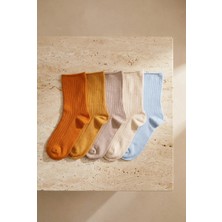 Katia & Bony 5'li Paket Kız Çocuk Pamuk Soket Çorap Çok Renkli